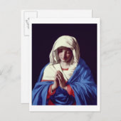 De Maagd in Prayer, 1640-50 (olie op doek) Briefkaart (Voorkant / Achterkant)