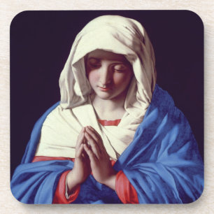 De Maagd in Prayer, 1640-50 (olie op doek) Drankjes Onderzetter