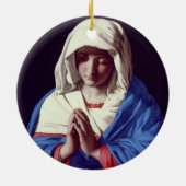 De Maagd in Prayer, 1640-50 (olie op doek) Keramisch Ornament (Achterkant)