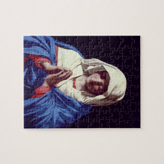 De Maagd in Prayer, 1640-50 (olie op doek) Legpuzzel (Horizontaal)