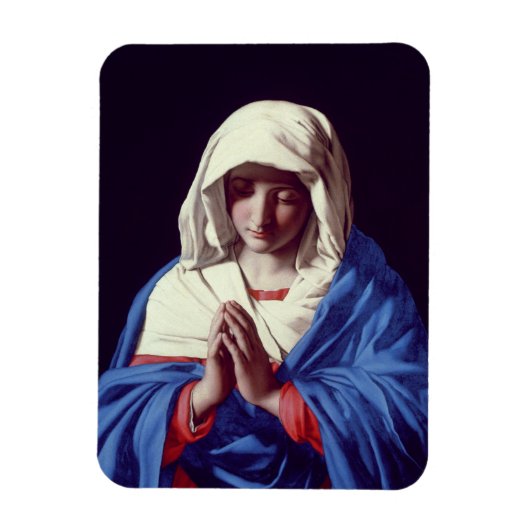 De Maagd in Prayer, 1640-50 (olie op doek) Magneet (Verticaal)