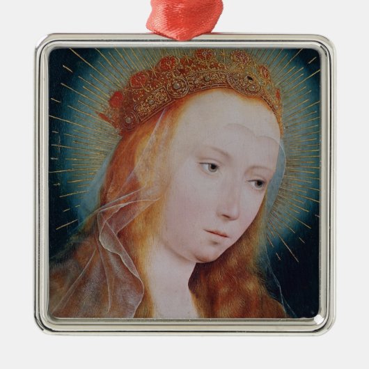 De maagd in Prayer Metalen Ornament (Voorkant)