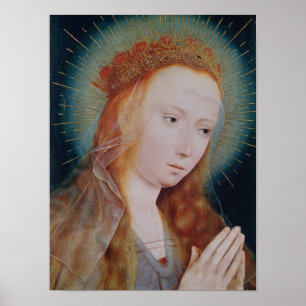 De maagd in Prayer Poster