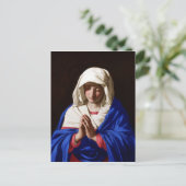 De maagd in Prayer, Sassoferrato Briefkaart (Staand voorkant)