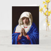 De maagd in Prayer, Sassoferrato Kaart (Gele Bloem)