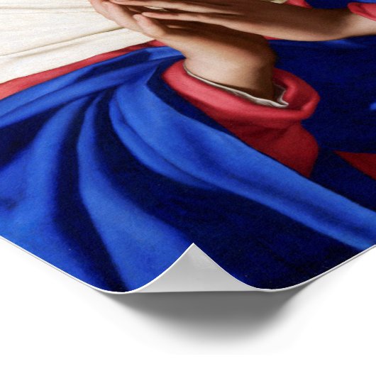 De maagd in Prayer, Sassoferrato Poster (Hoek)