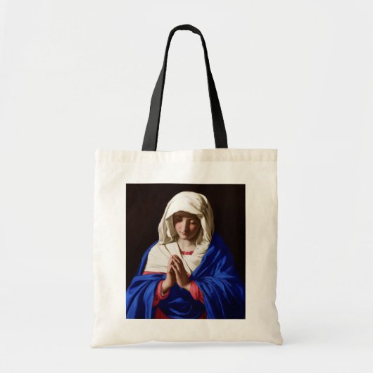 De maagd in Prayer, Sassoferrato Tote Bag (Voorkant)