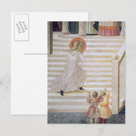 De Maagd Maria die de trap opstijgt Briefkaart (Voorkant / Achterkant)