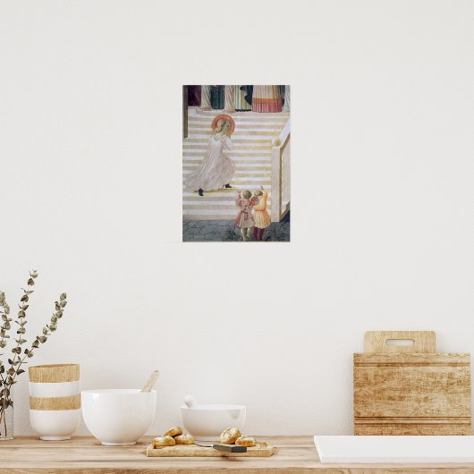 De Maagd Maria die de trap opstijgt Poster (Keuken)
