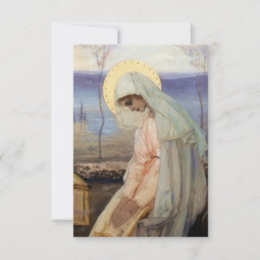 “De Maagd Maria” door Mikhail Nesterov Bedankkaart (Voorkant)