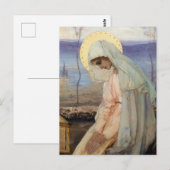 “De Maagd Maria” door Mikhail Nesterov Briefkaart (Voorkant / Achterkant)
