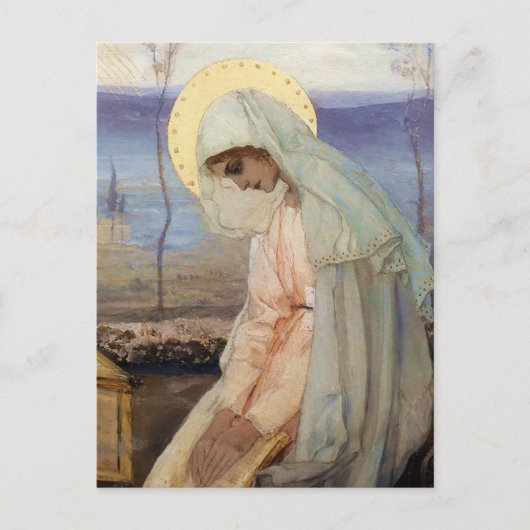 “De Maagd Maria” door Mikhail Nesterov Briefkaart (Voorkant)
