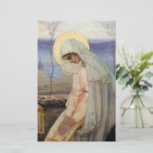 “De Maagd Maria” door Mikhail Nesterov Briefpapier (Staand voorkant)