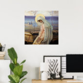 “De Maagd Maria” door Mikhail Nesterov Poster (Thuiskantoor)