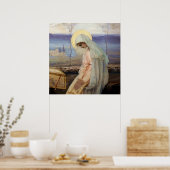 “De Maagd Maria” door Mikhail Nesterov Poster (Keuken)
