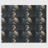 De Maagd Maria en de kerstkerststal Cadeaupapier (Vlak)