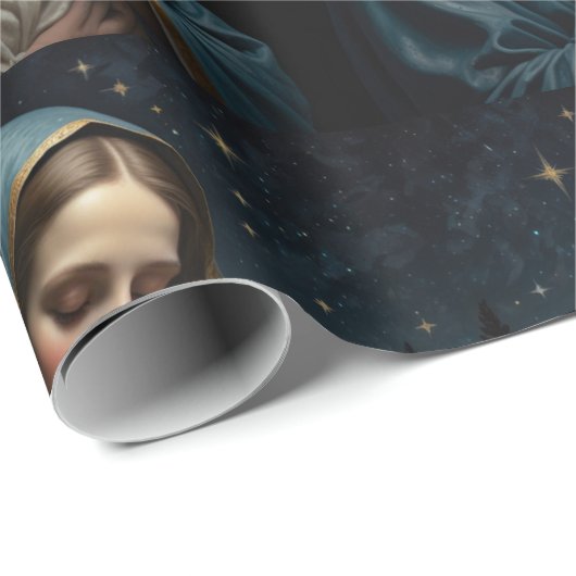 De Maagd Maria en de kerstkerststal Cadeaupapier (Rol Hoek)