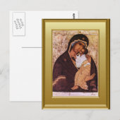 De Maagd Maria en het kind Jezus Briefkaart (Voorkant / Achterkant)