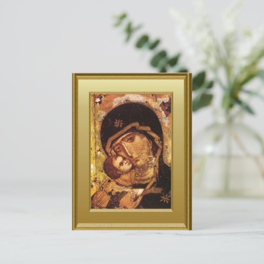 De Maagd Maria en het kind Jezus Briefkaart (Staand voorkant)