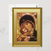 De Maagd Maria en het kind Jezus Briefkaart (Voorkant / Achterkant)