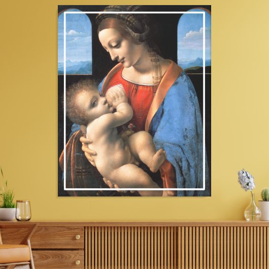 De Maagd Maria geeft borstvoeding aan het Christus Canvas Afdruk (Insitu (Woonkamer))