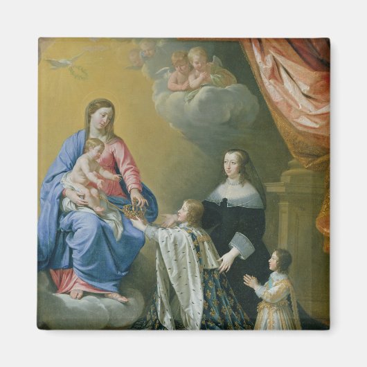 De maagd Maria geeft de kroon en de scepter Magneet (Voorkant)