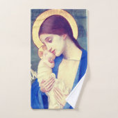 De Maagd Maria & het kindje Jezus Renaissance Gena Bad Handdoek (Handdoek)