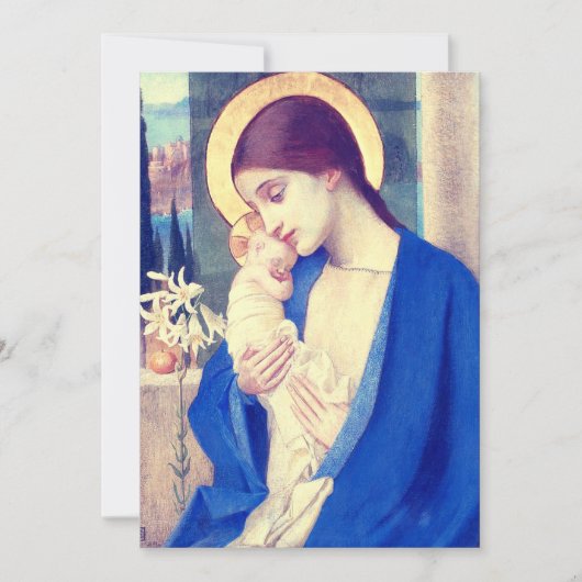 De Maagd Maria & het kindje Jezus Renaissance Gena Bedankkaart (Voorkant)