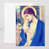 De Maagd Maria & het kindje Jezus Renaissance Gena Bedankkaart (Voorkant / Achterkant)