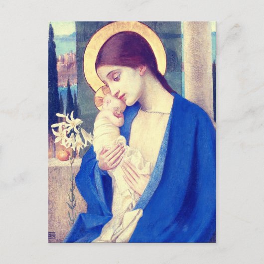 De Maagd Maria & het kindje Jezus Renaissance Gena Briefkaart (Voorkant)