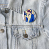 De Maagd Maria & het kindje Jezus Renaissance Gena Ronde Button 5,7 Cm (In situ)