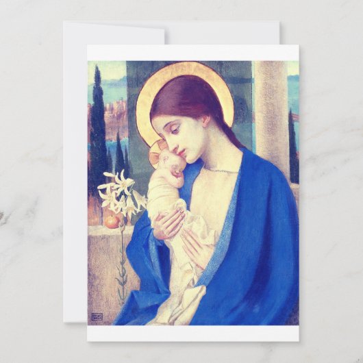 De Maagd Maria & het kindje Jezus Renaissance Gena Save The Date (Voorkant)