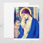 De Maagd Maria & het kindje Jezus Renaissance Gena Save The Date (Voorkant / Achterkant)