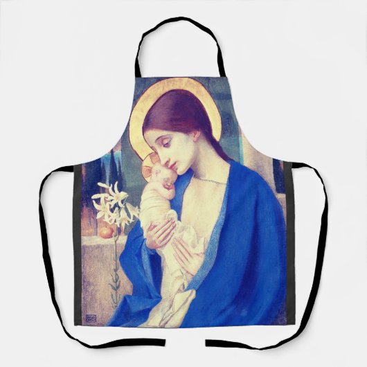 De Maagd Maria & het kindje Jezus Renaissance Gena Schort (Voorkant)