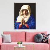 De Maagd Maria in gebed Canvas Afdruk (Insitu (Woonkamer))