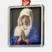 De Maagd Maria in gebed Metalen Ornament (Links)