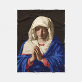 De Maagd Maria in Prayer Fleece Deken (Voorkant)