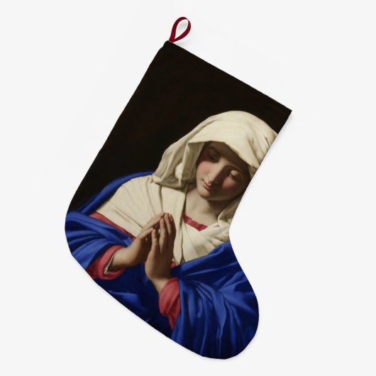 De Maagd Maria in Prayer Grote Kerstsok (Voorkant (Hangend))