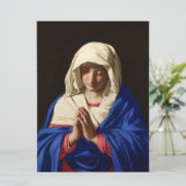 De Maagd Maria in Prayer Kaart (Staand voorkant)