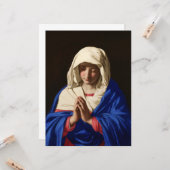 De Maagd Maria in Prayer Kaart (Voorkant / Achterkant in situ)