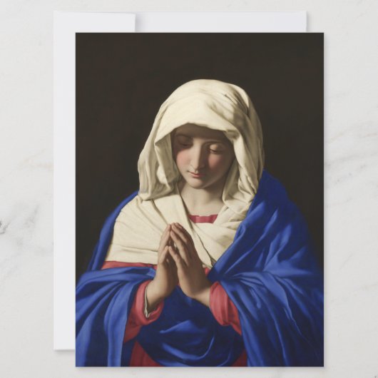 De Maagd Maria in Prayer Kaart (Voorkant)