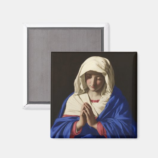 De Maagd Maria in Prayer Magneet (Voorkant / Achterkant)