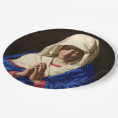 De Maagd Maria in Prayer Papieren Bordje (Gekanteld)