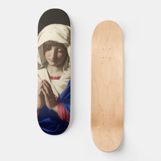 De Maagd Maria in Prayer Persoonlijk Skateboard (Voorkant)