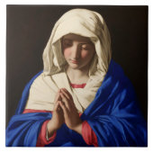De Maagd Maria in Prayer Tegeltje (Voorkant)