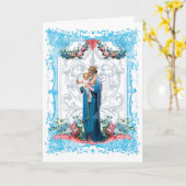 De Maagd Maria Jezus  Godsdienstige Katholiek Kaart (Gele Bloem)