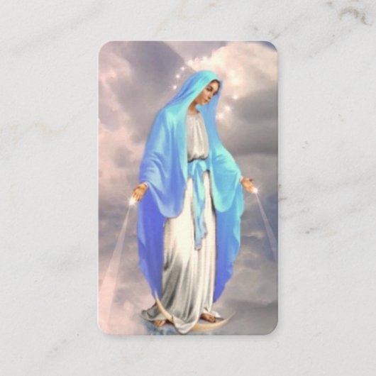 De Maagd Maria Memorare Gebed Kaart Visitekaartje (Voorkant)