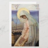 "De Maagd Maria" van Mikhail Nesterov Briefpapier (Voorkant / Achterkant)