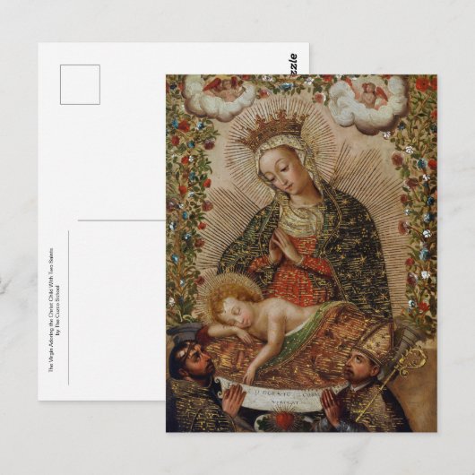 De Maagd Mary Advertentie aan het Christelijke Kin Briefkaart (Voorkant / Achterkant)