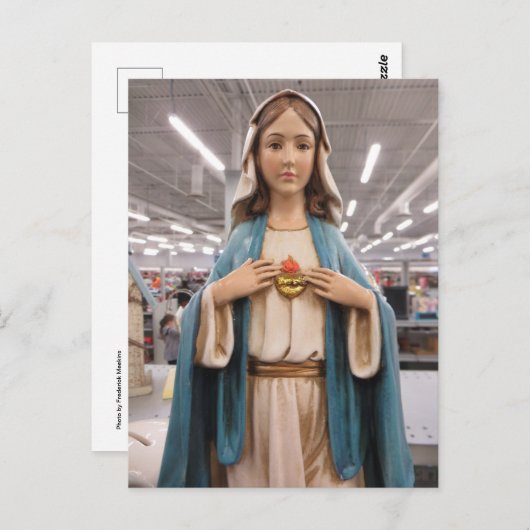 De Maagd Mary Briefkaart (Voorkant / Achterkant)